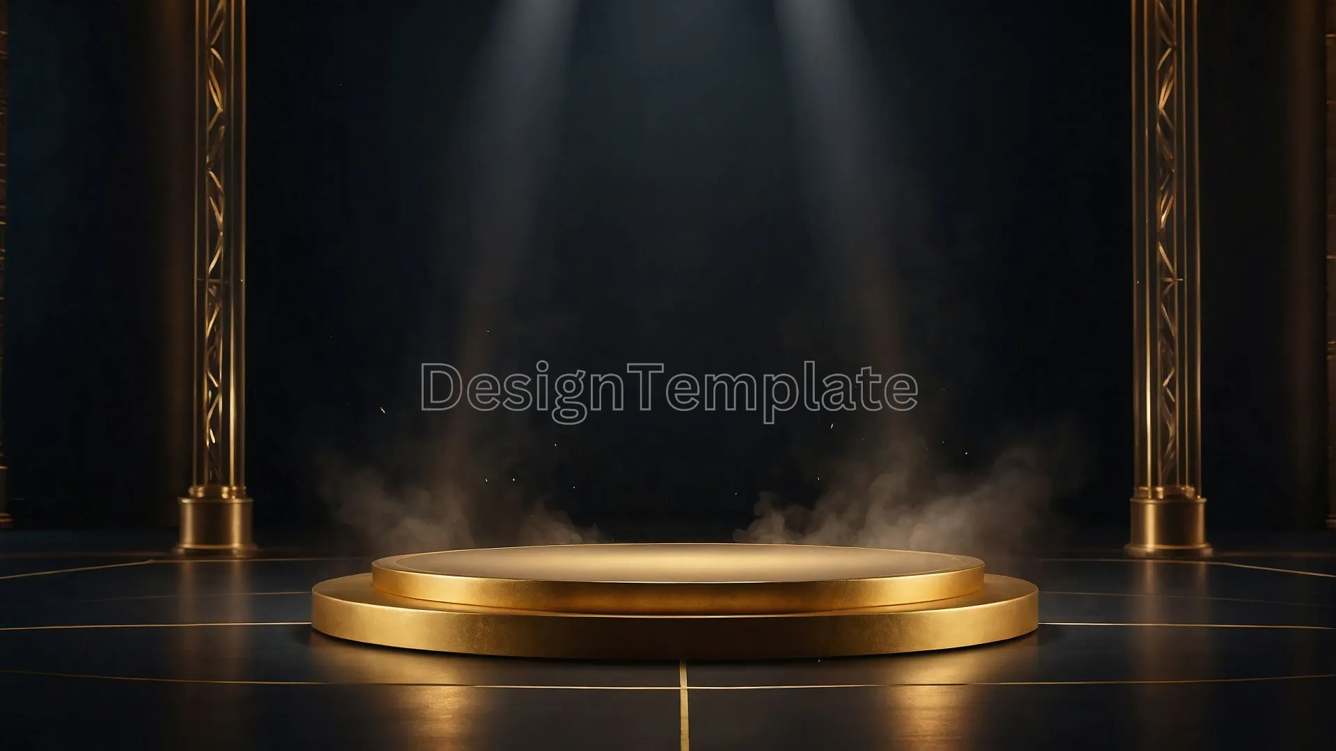 Golden Circular Podium Texture Background Image PNG